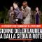 Il giorno della laurea si alza dalla sedia a rotelle