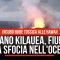 Vulcano Kilauea, fiume di lava sfocia nell’ocean