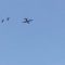 Milano, due caccia affiancano un C130 a bassa quota