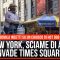 New York, sciame di api invade Times Square: 30mila insetti su un chiosco di hot dog