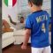 Euro 2020, la semifinale di Leonardo Spinazzola: l’inno con il figlio, poi l’esplosione di gioia