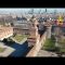 Vento forte a Milano, il drone sorvola il Castello Sforzesco per valutare i danni