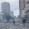 La risposta di Israele: bombe su Gaza e quartieri in macerie